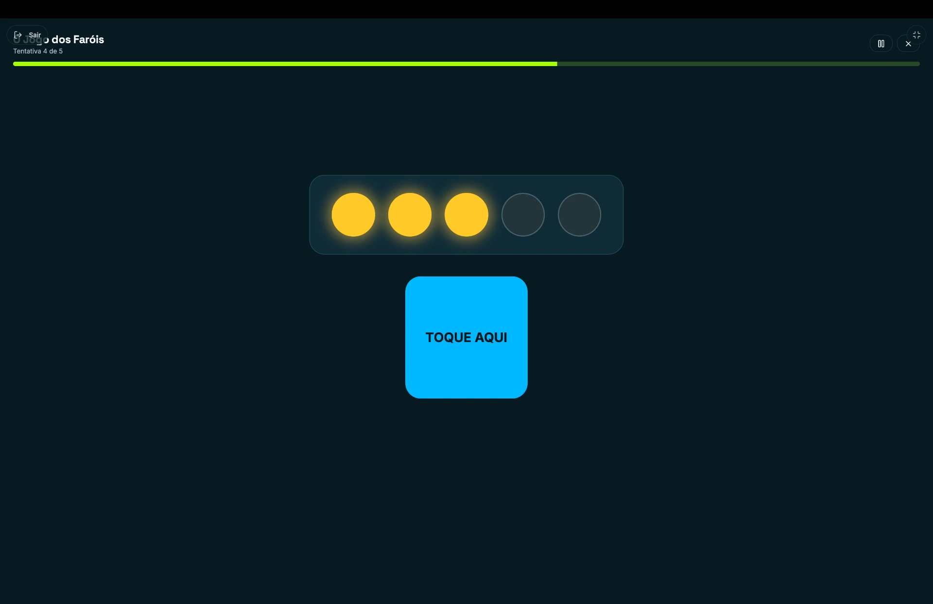 Screenshot — Exemplo de exercício